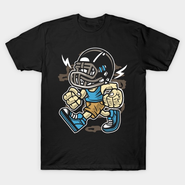 Angry football player T-Shirt by Superfunky